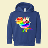 Wolfoo And Lucy Ride Rainbow Dinosaur Long-Sleeved Toddler Hoodie
