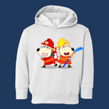 Firefighter Wolfoo And Lucy Long-Sleeved Toddler Hoodie