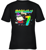 Wolfoo Birthday Boy 7 Cotton Short-Sleeved Youth T-shirt