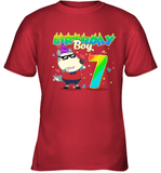 Wolfoo Birthday Boy 7 Cotton Short-Sleeved Youth T-shirt