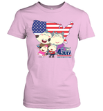 Wolfoo Family Independence Day Cotton Short-Sleeved Women T-shirt