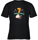Wolfoo Happy Birthday 7 Cotton Short-Sleeved Youth T-shirt