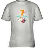 Wolfoo Happy Birthday 7 Cotton Short-Sleeved Youth T-shirt