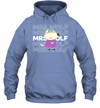 Mrs Wolf with Text Background Fleece Long-Sleeved Parent Hoodie