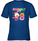 Lucy Birthday Girl 8 Cotton Short-Sleeved Youth T-shirt
