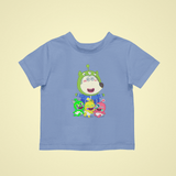 Wolfoo And Baby Aliens Cotton Short-Sleeved Toddler T-shirt