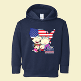 Wolfoo Family Independence Day Long-Sleeved Toddler Hoodie