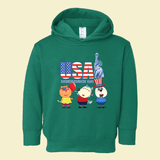 Wolfoo And Friends Independence Day Long-Sleeved Toddler Hoodie