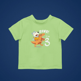 Wolfoo Rides Dinosaur Rawr 3 Cotton Short-Sleeved Toddler T-shirt