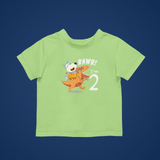 Wolfoo Rides Dinosaur Rawr 2 Cotton Short-Sleeved Toddler T-shirt