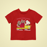 Wolfoo Santa Comes To Town Cotton Short-Sleeved Toddler T-shirt