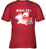 Lucy Rides Unicorn 11 Cotton Short-Sleeved Youth T-shirt