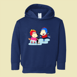 Ice skating Wolfoo And Lucy Fleece Long-Sleeved Toddler Hoodie