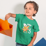 Wolfoo Rides Dinosaur Rawr 3 Cotton Short-Sleeved Toddler T-shirt