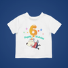 Wolfoo Happy Birthday 6 Cotton Short-Sleeved Toddler T-shirt