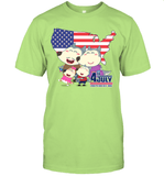 Wolfoo Family Independence Day Cotton Short-Sleeved Men T-shirt