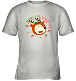 Lucy Reindeer Cotton Short-Sleeved Youth T-shirt