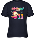 Lucy Birthday Girl 11 Cotton Short-Sleeved Youth T-shirt