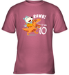 Wolfoo Rides Dinosaur Rawr 10 Cotton Short-Sleeved Youth T-shirt