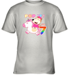 Lucy Rides Unicorn 7 Cotton Short-Sleeved Youth T-shirt