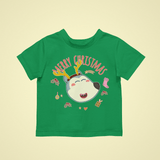 Wolfoo Reindeer Christmas Cotton Short-Sleeved Toddler T-shirt