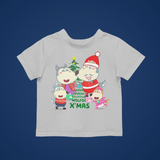 Wolfoo Family Christmas Cotton Short-Sleeved Toddler T-shirt
