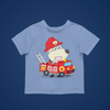 Wolfoo Rides A Fire Truck Cotton Short-Sleeved Toddler T-shirt