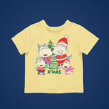 Wolfoo Family Christmas Cotton Short-Sleeved Toddler T-shirt