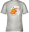 Wolfoo Rides Dinosaur Rawr 9 Cotton Short-Sleeved Youth T-shirt