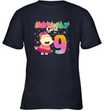 Lucy Birthday Girl 9 Cotton Short-Sleeved Youth T-shirt