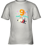 Wolfoo Happy Birthday 9 Cotton Short-Sleeved Youth T-shirt
